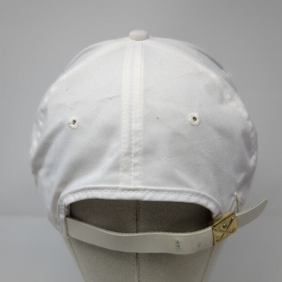 AGP Slideback Rope Hat Solid White One Size Embroidered Adjustable Vintage USA - Picture 6 of 9